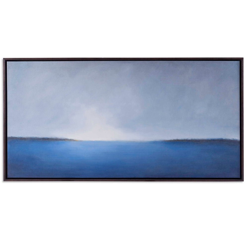 Infinity - Framed Canvas - Blue / Green / White