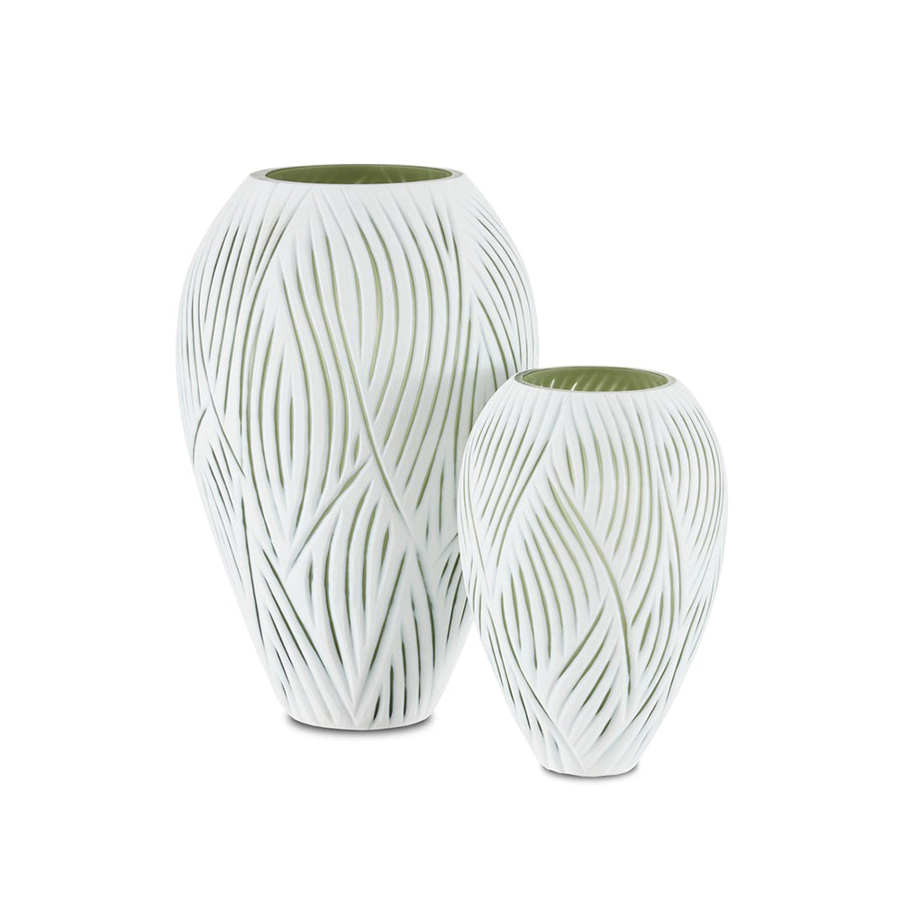 Patta Green Vase Set of 2