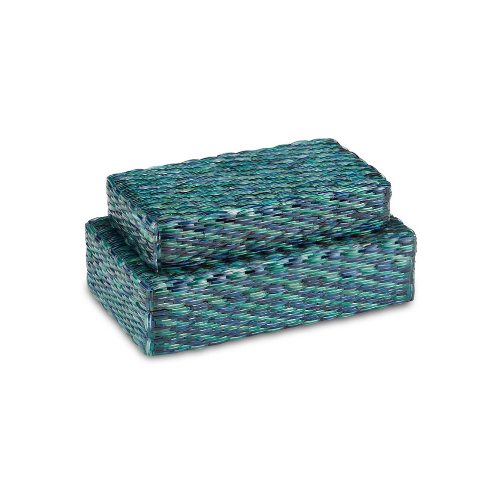 Glimmer Blue & Green Box Set of 2