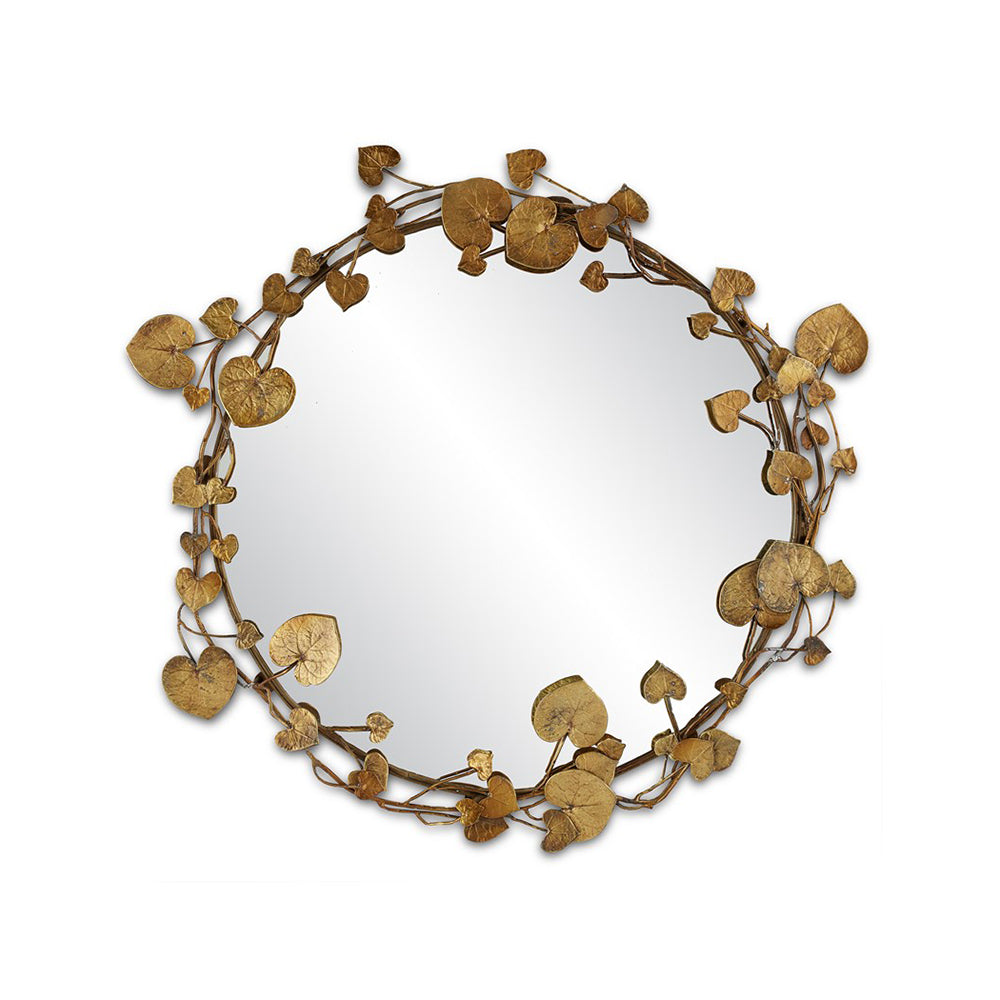 Vinna Brass Round Mirror